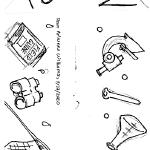 Field guide, binoculars, net, specimen bottle and microscope, test tube, flask, beaker, 2020